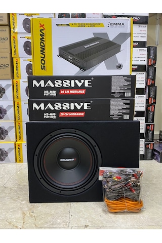 Soundmax Paket 30cm Bass Massive 20cm İki Takım Midrange Anfi