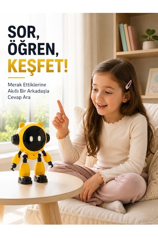 Zenvia Yapay Zeka Robotu Çocuklar İçin 40 Dil Destekli Konuşan Eğitici Akıllı Robot Znv2026