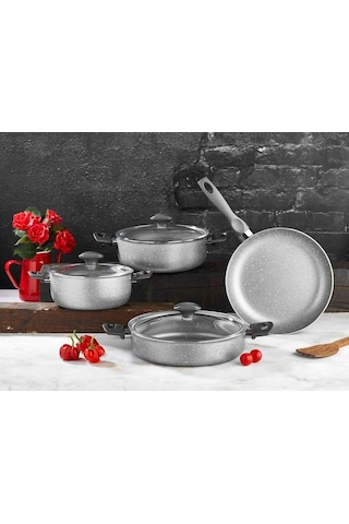 Papilla Fred 7Li Tencere Seti. Gri