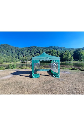 3x3 M 30 Mm Gazebo Tente Kış Bahçesi Yeşil