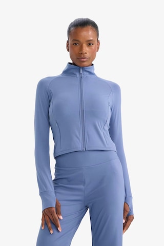 Defacto Slim Fit Dar Kesim Dik Yaka İçi Yumuşak Tüylü Hırka F2008ax26spın34 İndigo-ın34