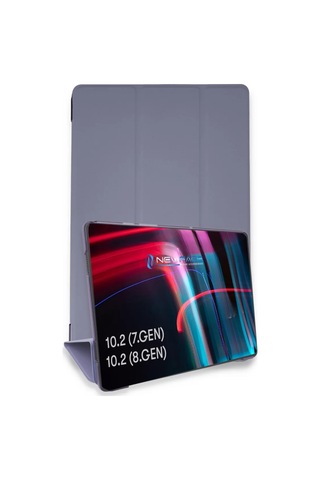 Newface Apple iPad Uyumlu 10.2 7.nesil Kılıf Tablet Smart Kılıf - Lila Arka Kapak