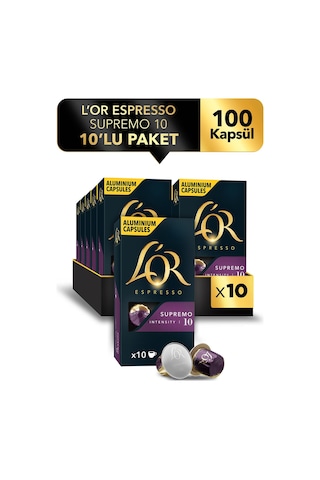 L'or Espresso 10 Supremo Kapsül Kahve 10 x 10'lu