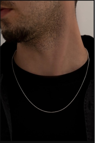 Osmanlı Gümüş Sarp Model Erkek Çelik Kolye Zincir