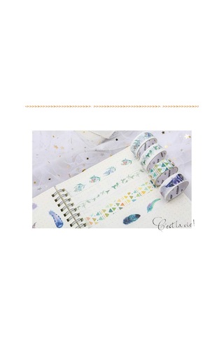 Lichen Washi Bant Set 4 Rolls 30mm 15mm 5mm Geniş Dekoratif Diğer