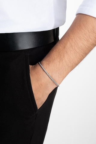 So Chic Örgü Model Çelik Erkek Bileklik Gri 31361087