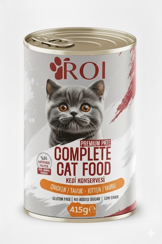 Yavru Kedi Tavuk Konservesi 12 Adet X 400 Gr.