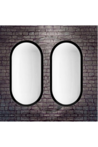 2 Adet 20w Bahçe Balkon Banyo Teras Duvar Led Işık Nem Su Geçirme