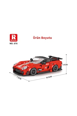 Reobrix Creator 676 Ferrari 599xx Spor Araba Yaratıcı Yapı Blok Seti Building Blocks - 413 Parça