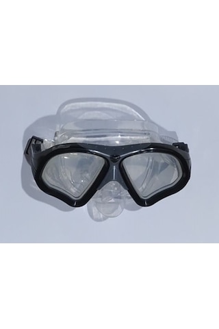 Atmaca_Av Siyah Çerçeveli Seffaf Dalgıc Maskesi