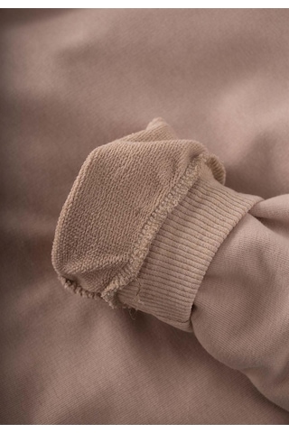 Cigit Basic Karyoka Detaylı Sweatshirt Takım 3-8 Yaş Bej Bej