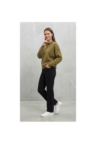 Youknitwear You Aura Polo Yaka Kadın Kazak Fıstık Yeşili