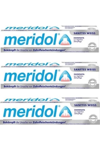 Meridol Gentle White Sanftes Weiss Diş Macunu 75 ML x 3
