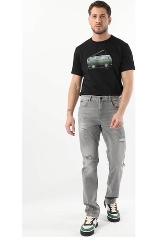 Banny Jeans Erkek Dizi Yırtık Jean Pantolon Gri 29