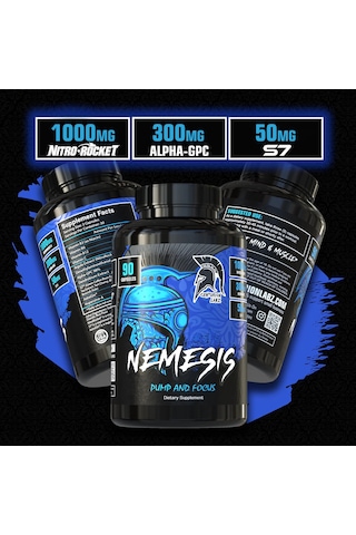 Centurion Labz Nemesis Pump Focus S7 + Alpha Gpc + Huperzine 90 Kapsül