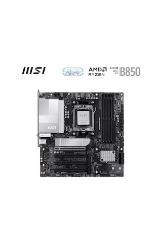 Msı Pro B850m-p Wıfı, Am5 Anakart, Matx Form Faktör, Ddr5 8200mhz Oc, Hdmı Dp, 3x M.2, Usb 10gbps, 5g Lan, Wifi 7