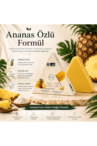 Ananas Özlü Sabun - Sıkılaştırıcı & Selülit Karşıtı Bakım, Bromelain Ve Kafein Etkili 100g