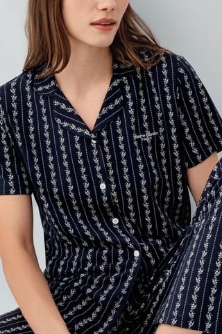 Pierre Cardin Kadın Lacivert Gömlek Pijama Takım Pc9209-s-v1 Lacivert