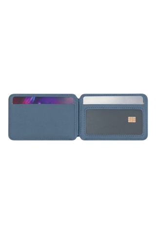 Nettech Magsafe Kartlıklı Cüzdan Ve Katlanabilir Stand Mavi