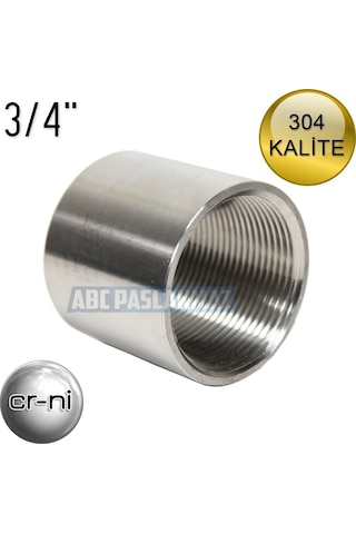 Paslanmaz Çelik 3/4'' Manşon 304 Kalite