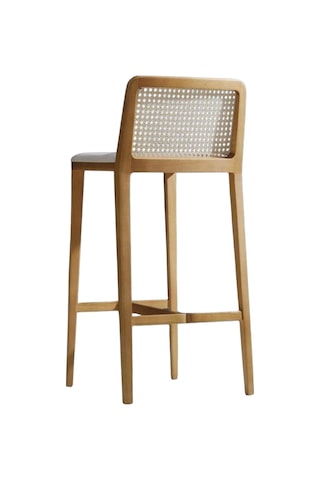 Martha Hazeranlı Ahşap Bar Sandalyesi Natural