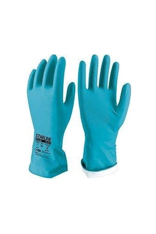 Starline STL-38 Doğal Kauçuk Kimyasal Eldiven Mavi