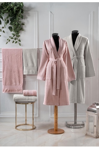 Pierre Cardin Logo Soft Jakarlı Aile Seti Deco Rose - A.bej Rose Bej