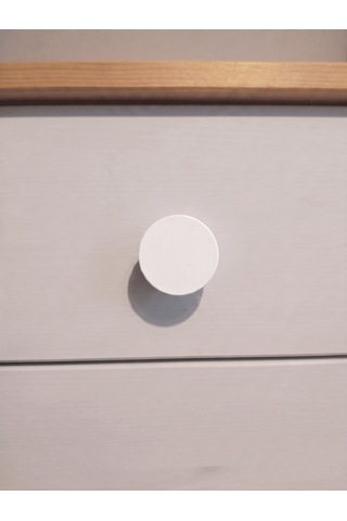5 Adet Düğme Mobilya Kulpu- Salon ,mutfak , Cocuk Odası Kulpları 30mm Vida Dahil Beyaz