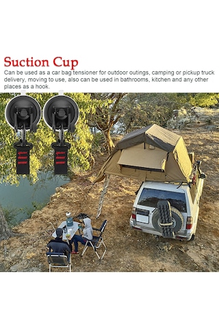 Leezsing Araç Kamp Çadırı Emniyet Askısı - 6 Emniyet Kancası İle Pratik Çadır Bağlama Çözümü Çok Renkli