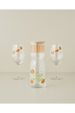 English Home Sunset Fizz Cam 3'lü Kokteyl Bardak 1000 Ml + 540 Ml Renkli