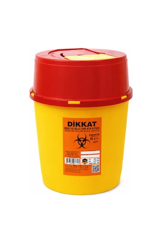 Tıbbi Atık Kovas Sarı, Enfekte Kovası Sarı Renk , Hijyenik Ve Güvenli Kullanım 30 Litre Tüm Adetler Turuncu