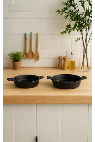 Kuvars İkili Sahan 18 - 20 Cm Siyah
