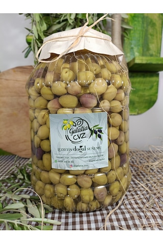 Aydın Yöresi Mudanya Cinsi Sofralık Tatlandırılmış Çizik Zeytin 3 Kg