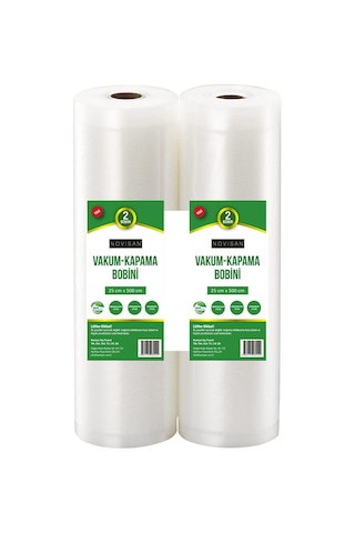 Novisan 2 Ad 25x500cm Vakum Poşeti Bobini Tırtıklı