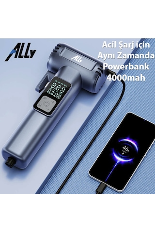 Çok Fonksiyonlu Şarjlı Çok Güçlü Araç Şişirme Pompası Tekerlek Şişirme Pompası Powerbanklı