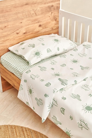 Soley Boho Bebek Nevresim Takımı 100x150 Cm Yeşil