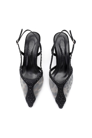 Elit Fls129-1315t Kadın Klasik Topuklu Ayakkabı Siyah Siyah