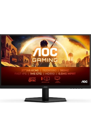 Aoc 27" 27g42e 180hz 0.5ms Hdr10 Fast Ips Fhd Gaming Monitör