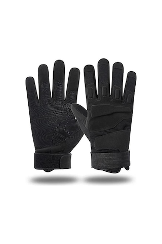Taktik Tam Parmak Dokunmatik Eldiven-motosiklet-bisiklet-spor-outdoor-eldiven Xl-siyah