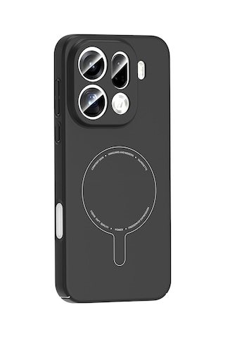 Oppo Find X9 Pro Kılıf M-safe Şarj Özellikli Kamera Korumalı Sert Pc Elio Kapak Siyah