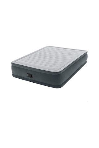 64414 Dura-beam Deluxe Şişme Yatak Çift Kişilik Duble Yatak Kendinden Pompalı 152x203x46cm Fd013 Gri