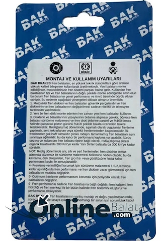Ktm Duke 250 Arka Fren Balatası Bak Brakes