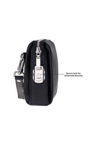 Unbranded Forte Wrist Ash Smoke Unisex Kilitli Clutch Çanta Siyah - Gri