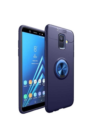 Galaxy Uyumlu A6 2018 Kılıf Zore Ravel Silikon Kapak Kırmızı