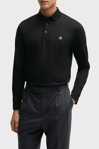 Boss Erkek Polo Yaka Sweat 50523917 002 Siyah Siyah