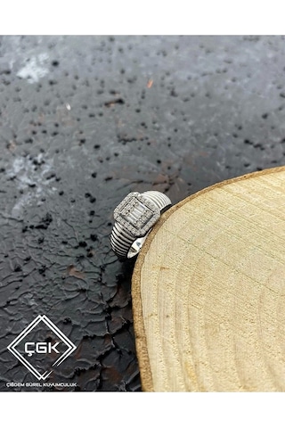 Çgk Çiğdem Gürel Kuyumculuk Baget Altın Yüzük 14yeni0095 Beyaz