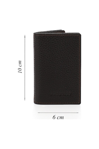 Gönderir Kahverengi Gön Hakiki Deri Unisex Kartlık 06205 Kahverengi