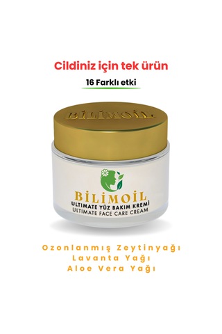 Bilimoil Yüksek Enerjili Oksijen İçeren Onarıcı Nemlendirici ve  Etkili Ultimate Yüz Bakım Kremi 50 ML