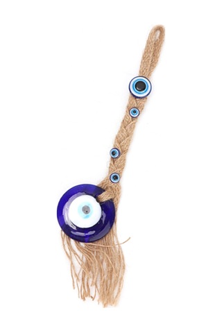 Kangvka Mavi Göz Cam Büyüsi: Doğal Jüt Ip İle Duvar Dekoru, Kötü Gözden Korumak Ve Ev/garden Zenginleştirmek İçin