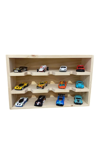 Hot Wheels Mini Gt Araç Sergileme Hobi Koleksiyon Arabasız Ahşap